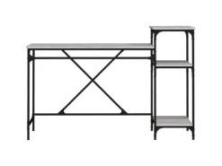 vidaXL Schreibtisch mit Regal Grau Sonoma 135x50x90 cm Holzwerkstoff 826712* Weitere Regale