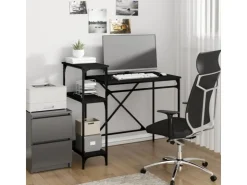 vidaXL Schreibtisch mit Regal 105x50x90cm Holzwerkstoff Eisen 826714