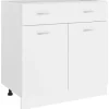 vidaXL Schubunterschrank Weiß 80x46x81,5 cm Holzwerkstoff