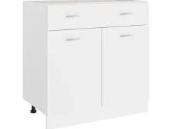 vidaXL Schubunterschrank Weiß 80x46x81,5 cm Holzwerkstoff