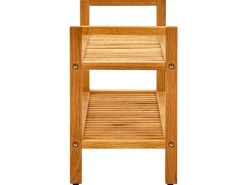 vidaXL Schuhregal mit 2 Etagen 100x27x40 cm Massivholz Eiche 331748* Regale Massivholz