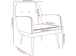 vidaXL Sessel Gelb 62x79x79 cm Samt Modell 1