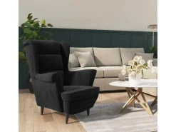 vidaXL Sessel Schwarz Samt Modell 3* Sessel
