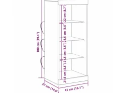 vidaXL Sideboard 41 x 37 x 100 cm Holzwerkstoff 863054