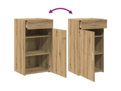 vidaXL Sideboard Eiche Handwerklich 50 x 42,5 x 93 cm Holzwerkstoff 868760* Sideboards
