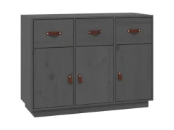 vidaXL Sideboard Grau 100x40x75 cm Massivholz Kiefer 820149* Sideboards