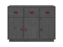 vidaXL Sideboard Grau 100x40x75 cm Massivholz Kiefer 820149* Sideboards