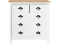 vidaXL Sideboard Hill Weiß 79x40x80 cm Massivholz Kiefer 288918* Sideboards