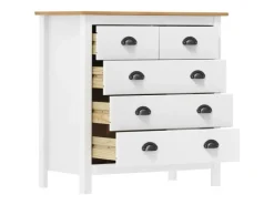 vidaXL Sideboard Hill Weiß 79x40x80 cm Massivholz Kiefer 288918* Sideboards