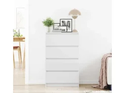 vidaXL Sideboard Hochglanz-Weiß 60x35x98,5 cm Holzwerkstoff 800537