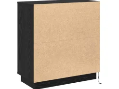 vidaXL Sideboard mit LED Schwarz Eichen-Optik 71 x 34,5 x 75 cm 869651* Kommode