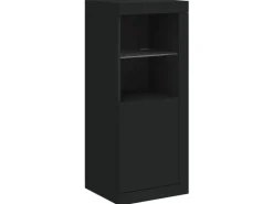 vidaXL Sideboard mit LED-Leuchten Schwarz 41x37x100 cm 836645* Kommode