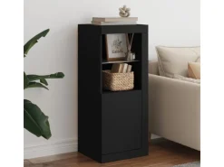 vidaXL Sideboard mit LED-Leuchten Schwarz 41x37x100 cm 836645* Kommode