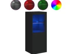 vidaXL Sideboard mit LED-Leuchten Schwarz 41x37x100 cm 836645* Kommode