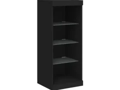 vidaXL Sideboard mit LED-Leuchten Schwarz 162x37x100 cm 3209171