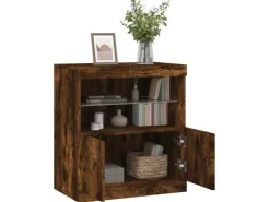 vidaXL Sideboard mit LED-Leuchten Räuchereiche 60x37x67 cm 836655* Sideboards