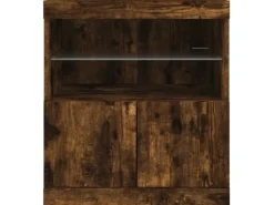 vidaXL Sideboard mit LED-Leuchten Räuchereiche 60x37x67 cm 836655* Sideboards