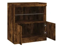 vidaXL Sideboard mit LED-Leuchten Räuchereiche 60x37x67 cm 836655* Sideboards