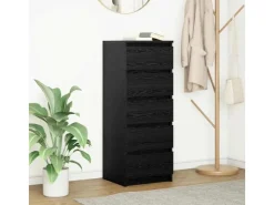 vidaXL Sideboard mit Schubladen Schwarz Eichen-Optik 37,5x35x99 cm 861761