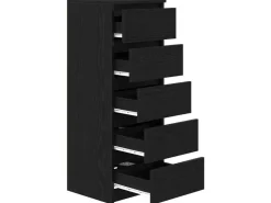 vidaXL Sideboard mit Schubladen Schwarz Eichen-Optik 37,5x35x99 cm 861761