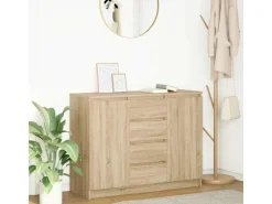 vidaXL Sideboard mit Schubladen Sonoma-Eiche 100,5x35x76 cm 3328446* Sideboards