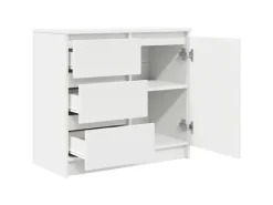 vidaXL Sideboard mit Schublade Weiß 71x35x65 cm Holzwerkstoff 861571