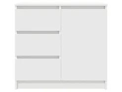 vidaXL Sideboard mit Schublade Weiß 71x35x65 cm Holzwerkstoff 861571
