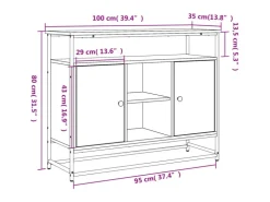 vidaXL Sideboard 100x35x80 cm Holzwerkstoff 835539* Sideboards|Kommode