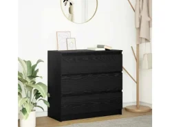 vidaXL Sideboard Schwarz Eichen-Optik 80x35x76 cm Holzwerkstoff 861734* Kommode