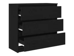 vidaXL Sideboard Schwarz Eichen-Optik 80x35x76 cm Holzwerkstoff 861734* Kommode