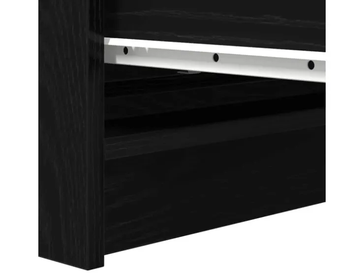 vidaXL Sideboard Schwarz Eichen-Optik 80x35x76 cm Holzwerkstoff 861734* Kommode