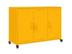 vidaXL Sideboard Senf 100,5x39x72 cm Stahl 846683