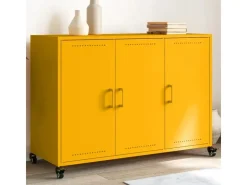 vidaXL Sideboard Senf 100,5x39x72 cm Stahl 846683
