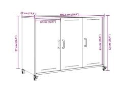 vidaXL Sideboard Senf 100,5x39x72 cm Stahl 846683