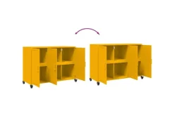 vidaXL Sideboard Senf 100,5x39x72 cm Stahl 846683