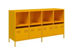 vidaXL Sideboard Senf 135x39x73,5 cm Kaltgewalzter Stahl 3307164* Kommode