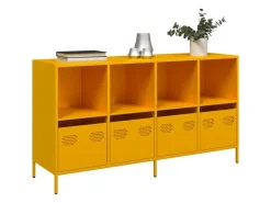 vidaXL Sideboard Senf 135x39x73,5 cm Kaltgewalzter Stahl 3307164* Kommode