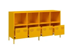 vidaXL Sideboard Senf 135x39x73,5 cm Kaltgewalzter Stahl 3307164* Kommode