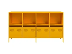 vidaXL Sideboard Senf 135x39x73,5 cm Kaltgewalzter Stahl 3307164* Kommode