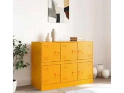 vidaXL Sideboard Senf 99x39x73 cm Stahl 841796