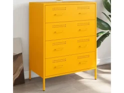 vidaXL Sideboard Senf 68x39x89 cm Stahl 842985* Sideboards|Kommode