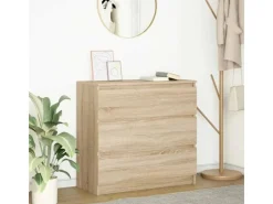 vidaXL Sideboard Sonoma-Eiche 80x35x76 cm Holzwerkstoff 861735