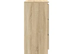 vidaXL Sideboard Sonoma-Eiche 80x35x76 cm Holzwerkstoff 861735
