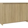 vidaXL Sideboard Sonoma-Eiche 102x33x75 cm Holzwerkstoff 809776