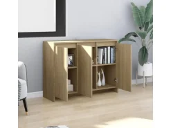 vidaXL Sideboard Sonoma-Eiche 102x33x75 cm Holzwerkstoff 809776