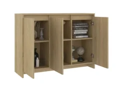 vidaXL Sideboard Sonoma-Eiche 102x33x75 cm Holzwerkstoff 809776