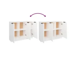 vidaXL Sideboard Weiß 90,5x30x70 cm Holzwerkstoff 811187