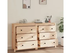 vidaXL Sideboard 140x35x80 cm Massivholz Kiefer 3114079* Sideboards|Kommode