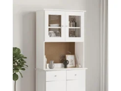 vidaXL Sideboard-Aufsatz ALTA 77x30x92 cm Massivholz Kiefer 353946