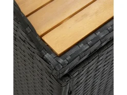 vidaXL Sitzbank mit Stauraum 120 cm Poly Rattan Schwarz